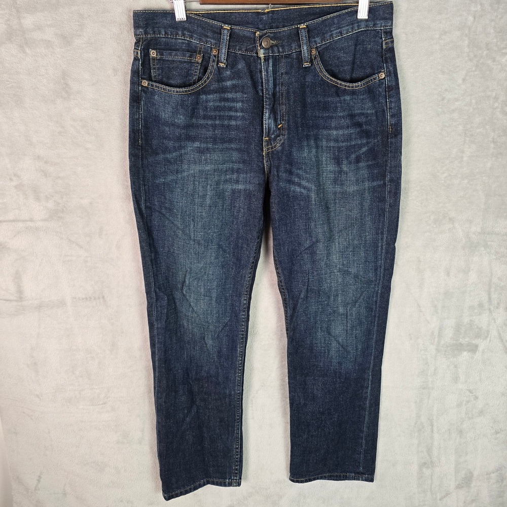 Levis 514 Mens Straight Fit Dark Indigo Denim Jeans W32 L29 Blue‎ 00514-0710